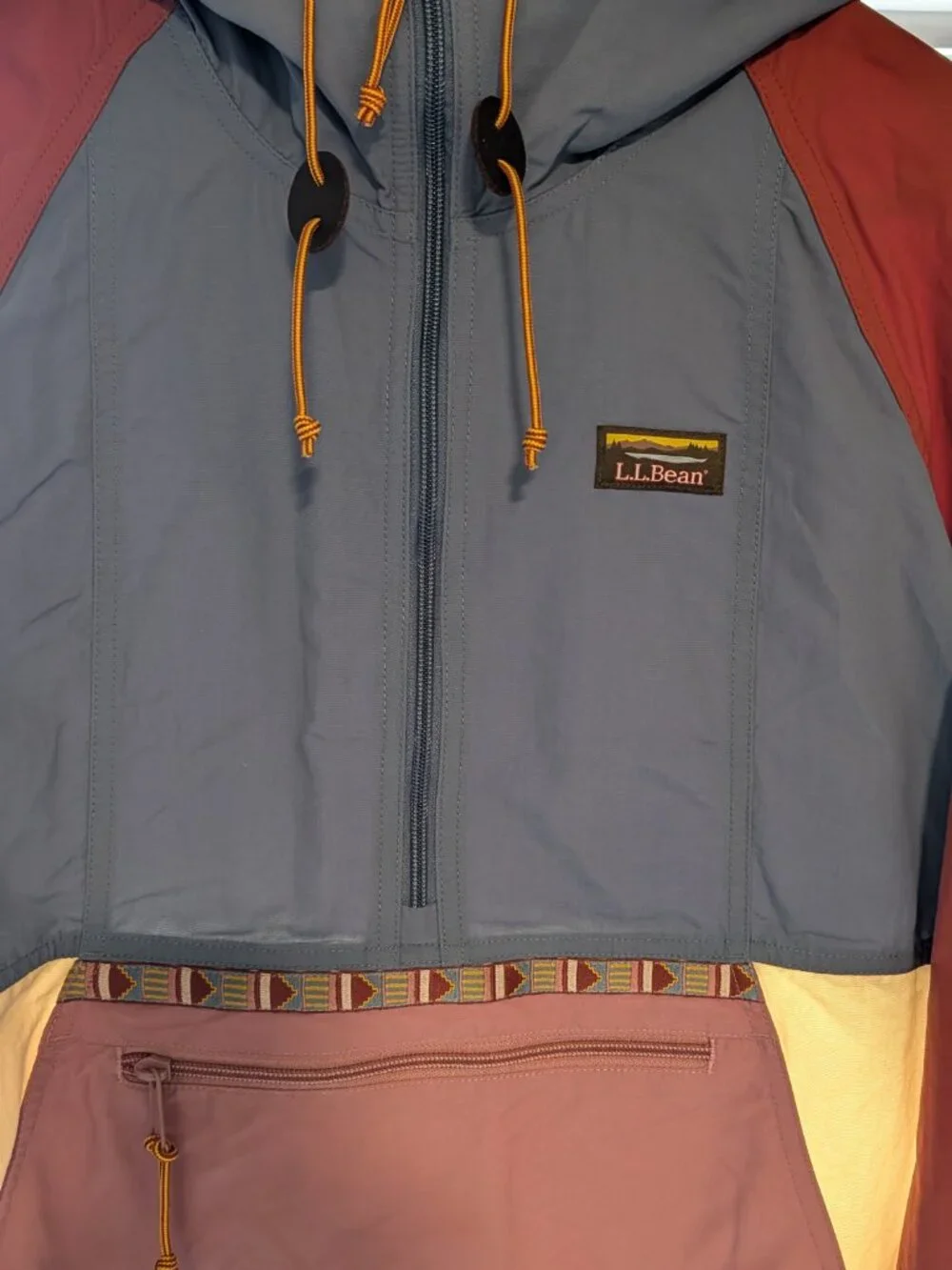 L.L. Bean Women's Mountain Classic Anorak, Multi-Color Size Small - Picture 3 of 6